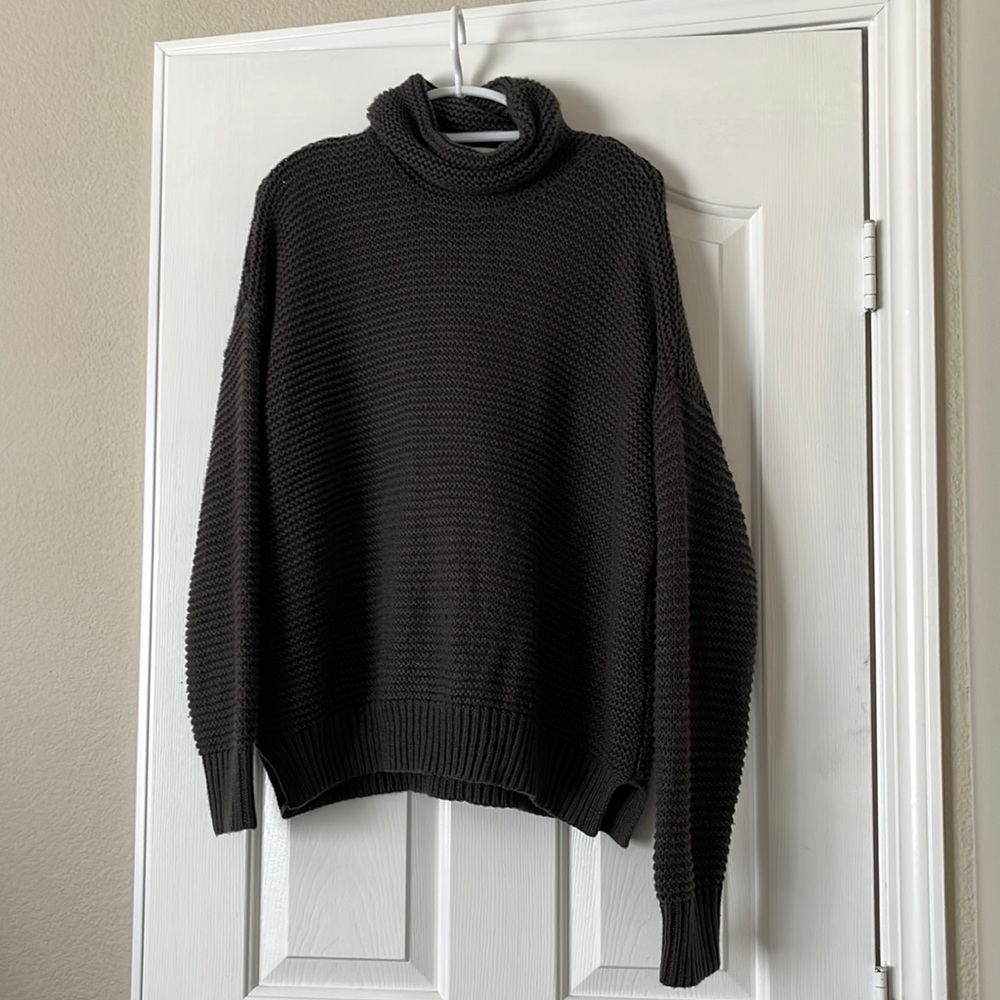 Large-Knit Turtleneck Sweater